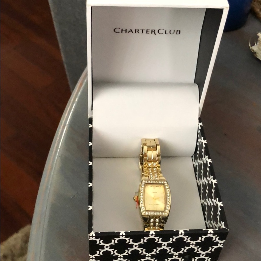 Charter Club Gold Tone Bracelet Watch